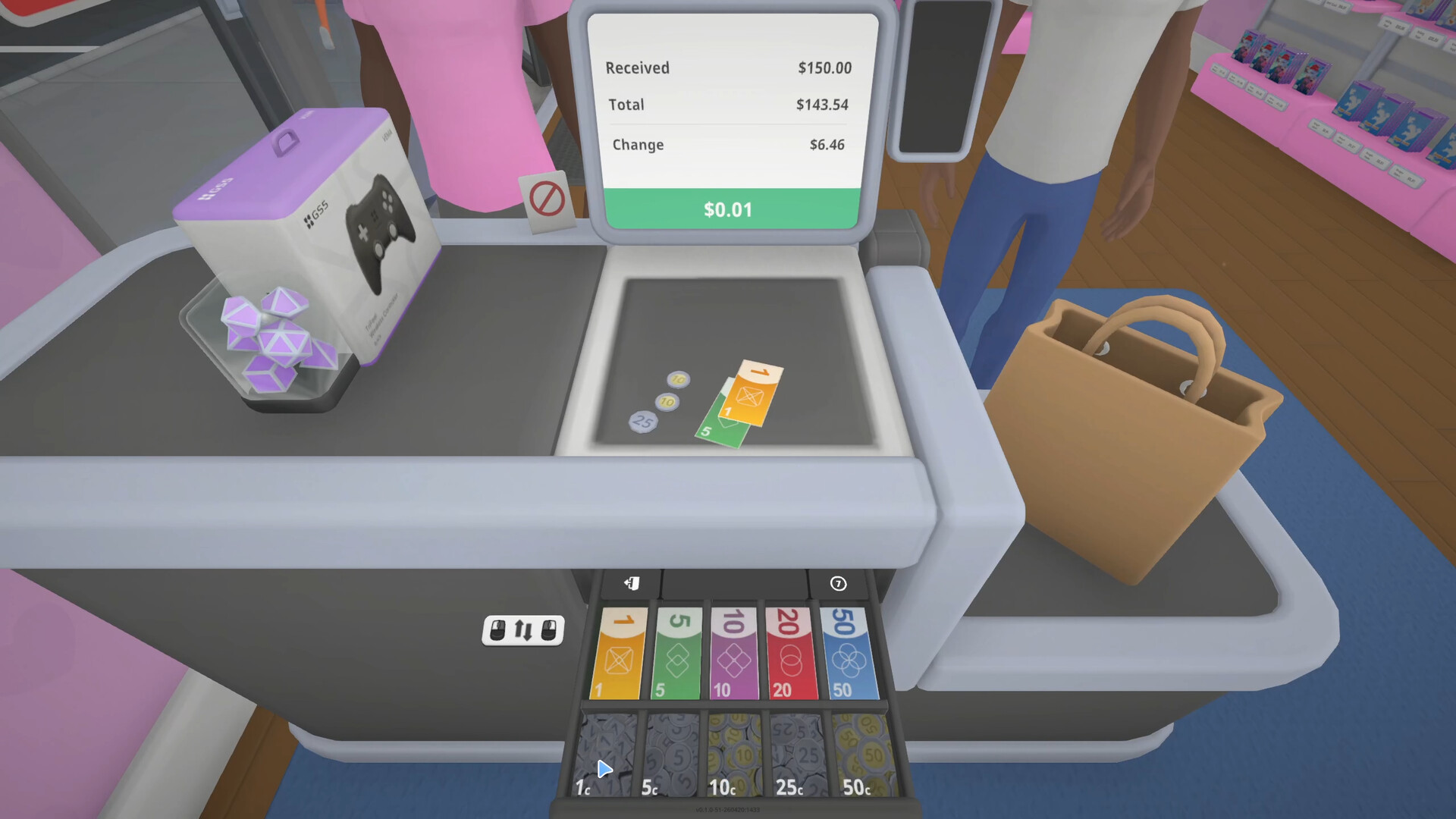 GameZone checkout scanner and register
